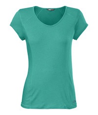 40% off The North Face Womens Short Sleeve Skycrest V-Neck Tee - Teal Blue