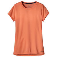 Women's active outdoor tees, performance shirts, t-shirts, tanks.  Hiking, Camping, Travel.  The North Face, Patagonia.