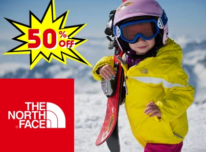50% off the north face kids winter gear