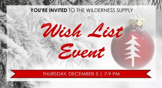 Wilderness Supply Wish List Event