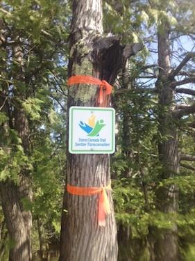 The Trans Canada Trail sign