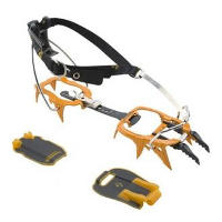 Ice climbing crampons.  Petzl, Black Diamond.