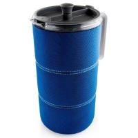 A 50 oz java press with double walled insulated lid and sleeve
