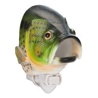 Never fear the dark again with this whimsically hand painted themed Bass Head Nightlight. Sure to bring a smile to even the most heartyfisherman.