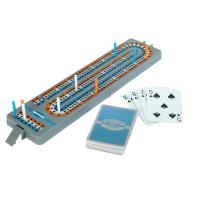 Full size 3 track folding cribbage board for travel or the trail