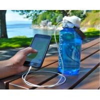Replace your basic water bottle lid with one that can charge your phone or other devices on the go!