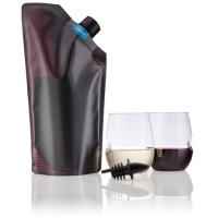 Conveniently tote your favorite wine anywhere with the ultra light Vapur Wine Carrier & reusable wine glasses.