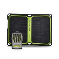 The Nomad 7 Plus Solar Panel connects to the Guide 10 Plus to charge AAs from the sun