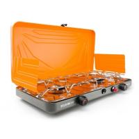 Ruggedly-reliable, twin-burner, high-output, propane camp stove
