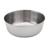 This rugged stainless steel bowl has been redesigned to nest with its mates for convenient storage