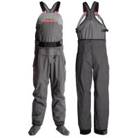 Designed for fishermen and paddlers, the Breakwater bib dry pant functions as a fishing wader or touring paddling top.