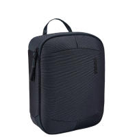 Thoughtful storage for chargers, cords, small electronics, pens and other items. 